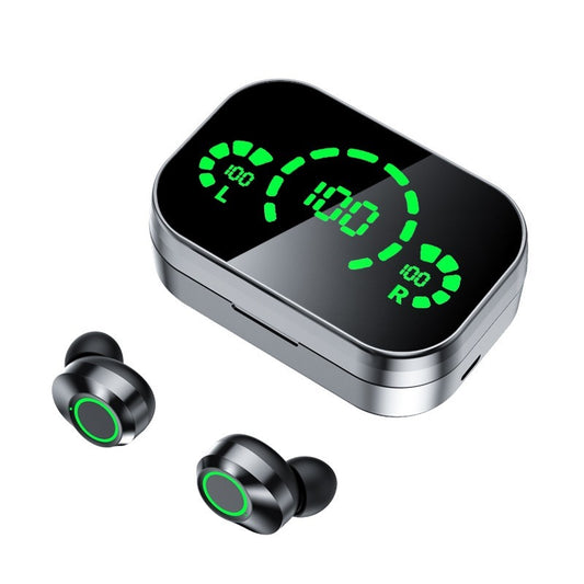 Wireless Bluetooth-compatible Headset TWS Large Screen Smart Digital Display In Ear Breathing Light