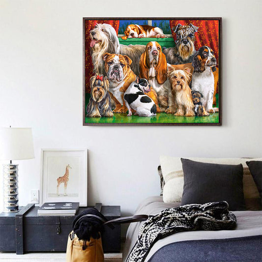 Diamond Painting Kit Dog Family