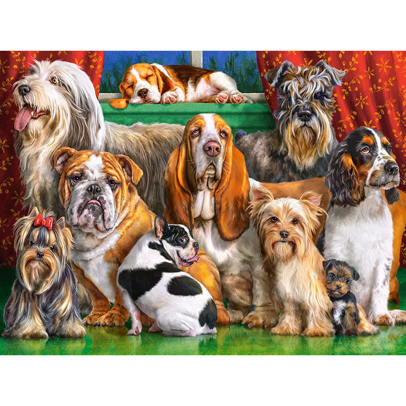 Diamond Painting Kit Dog Family